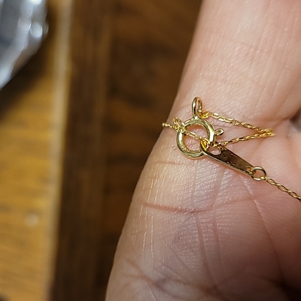 18k yellow gold with white pearl. Matching ring in my closet also - Picture 4 of 5
